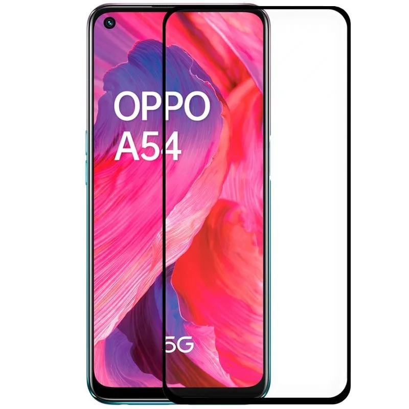 Fantastica protezione per schermo in vetro temperato nero Full 3D per Oppo A54 5G/A74 5G - immagine 1