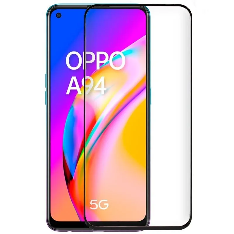 Fantastica protezione per schermo in vetro temperato nero Full 3D per Oppo A94 5G - immagine 1
