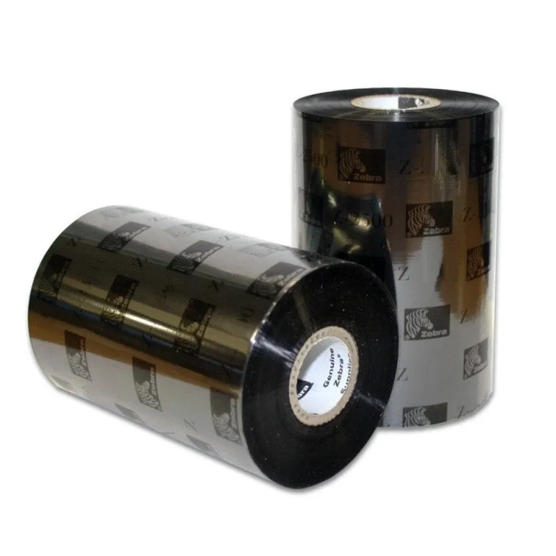 Confezione di cera Zebra 2300 da 12 nastri per stampante 110 mm x 300 m Nero - immagine 1