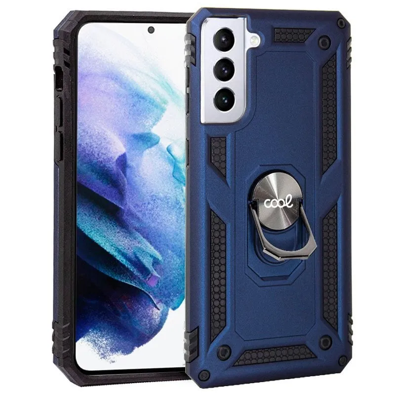 Fantastica custodia rigida con anello blu per Samsung Galaxy S21 Plus - immagine 1
