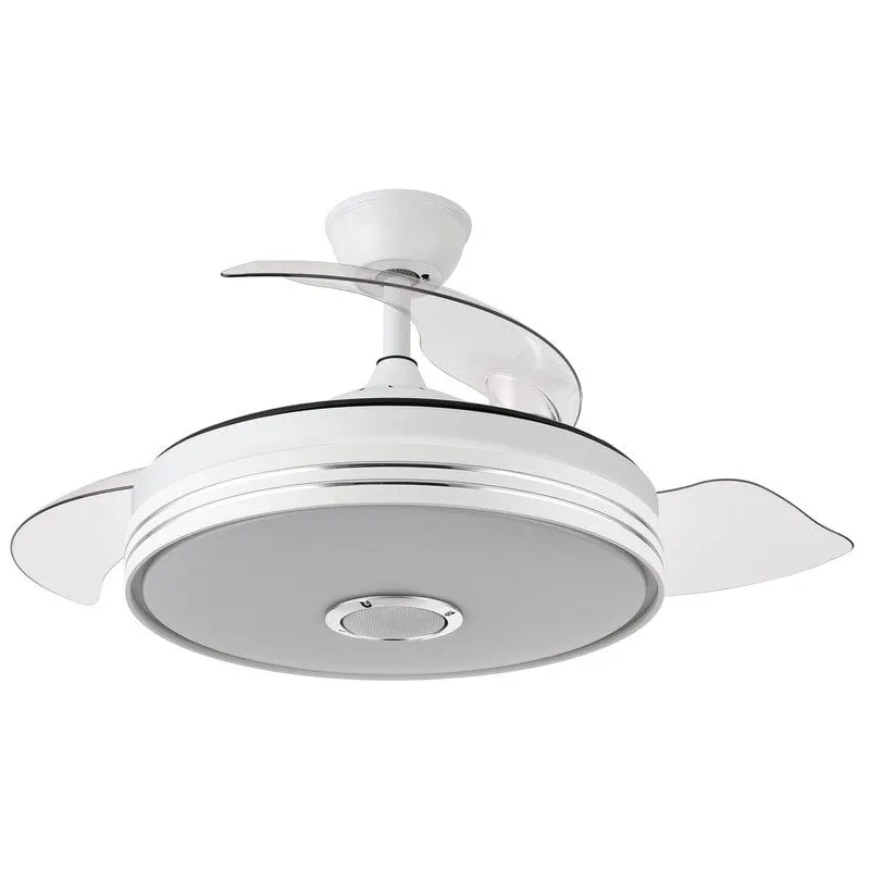 Ventilatore da soffitto Fabrilamp Matanuska Bluetooth con luce LED e telecomando 32W bianco - immagine 1