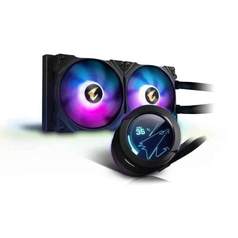 Refrigerazione Liquida Gigabyte Aorus WaterForce X 280 2 Ventole ARGB LCD - immagine 1