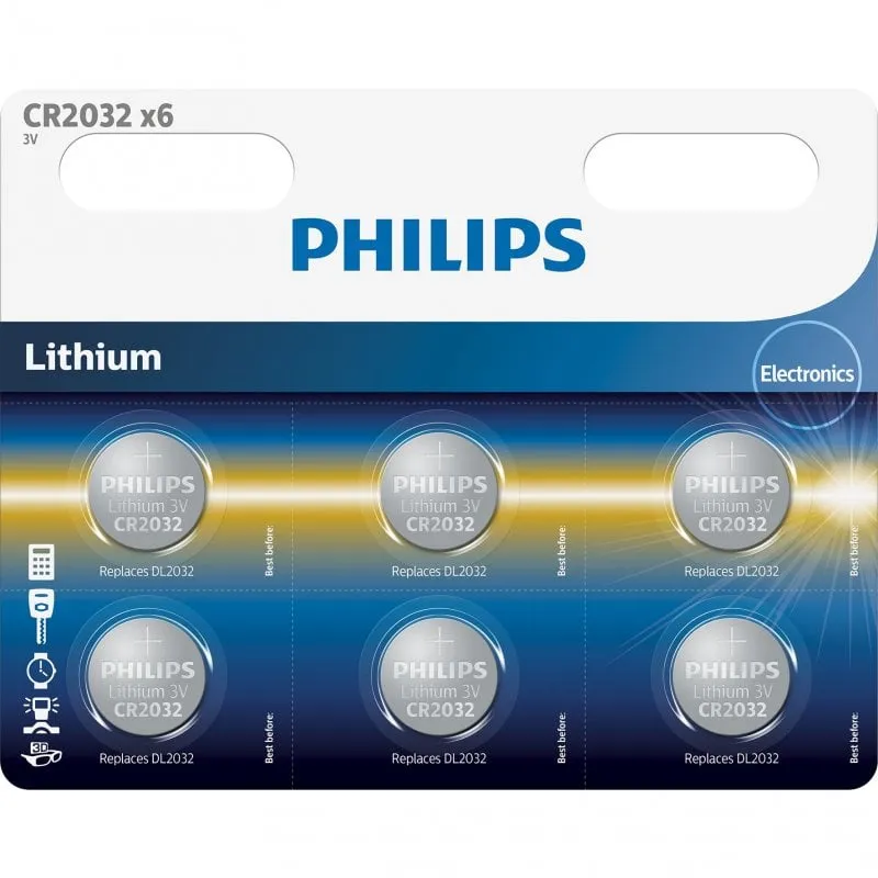 Philips Minicells A bottone CR2032P6/01B - immagine 1