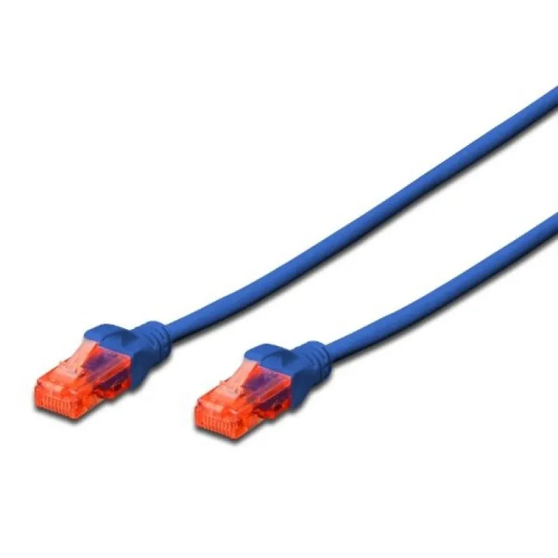 Cavo di rete Ewent RJ45 Cat 6 U/UTP 1m Blu - immagine 1