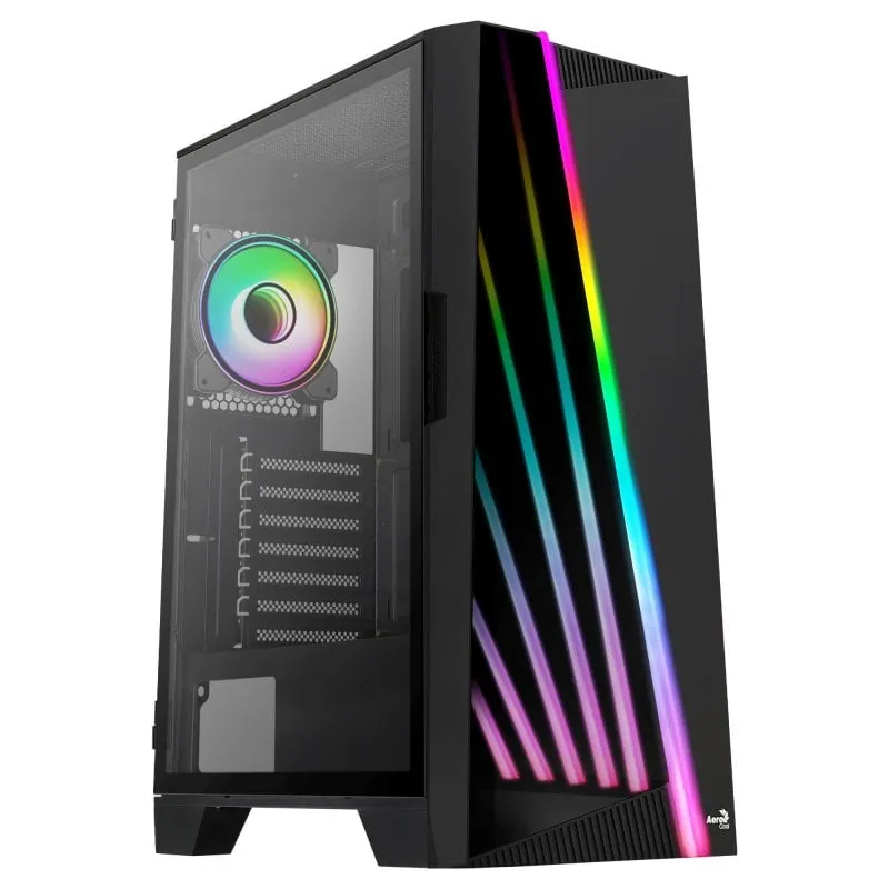 Aerocool Mirage ARGB Vetro temperato USB 3.0 Nero - immagine 1