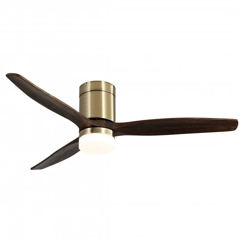 Ventilatore da soffitto Fabrilamp Aguilon con luce e controllo 39W Marrone/Rovere - immagine 1