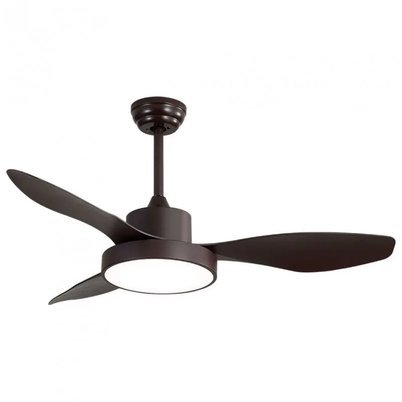 Ventilatore da soffitto Fabrilamp Hayate con luce e telecomando 70W Marrone - immagine 1