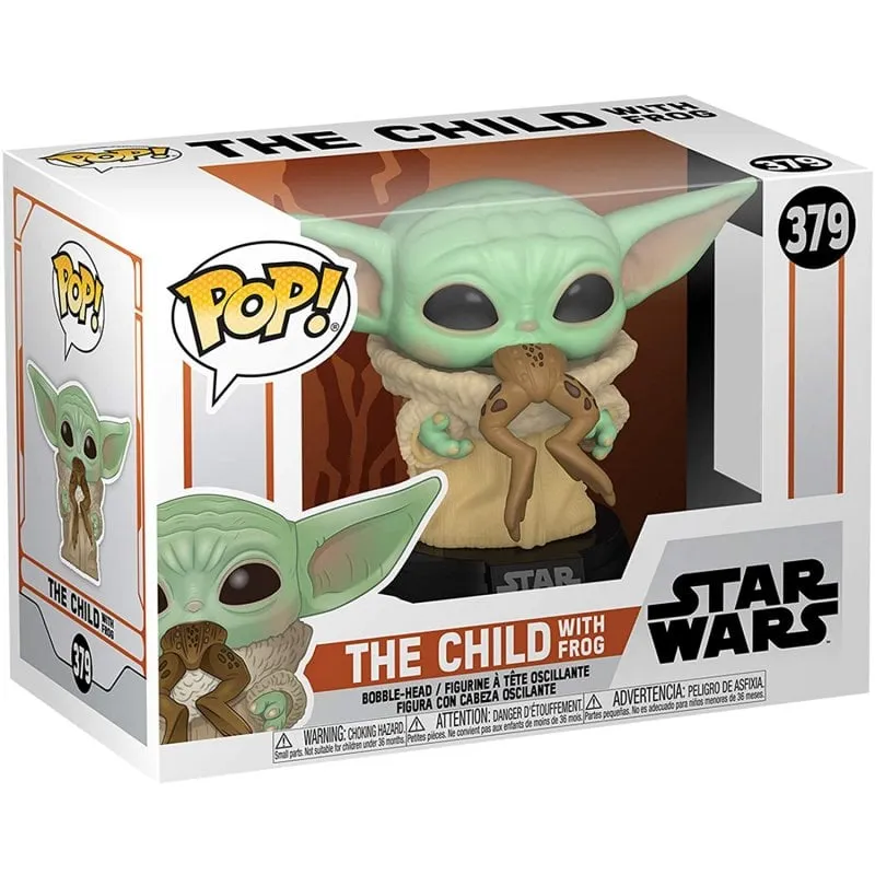 Funko Pop Star Wars The Mandalorian Baby Yoda con rana - immagine 1