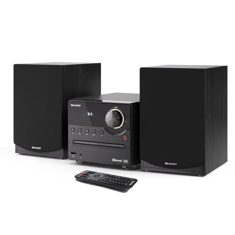 Micro Sistema Sharp XL-B512 45W RMS Bluetooth 5.0 Nero Legno - immagine 1