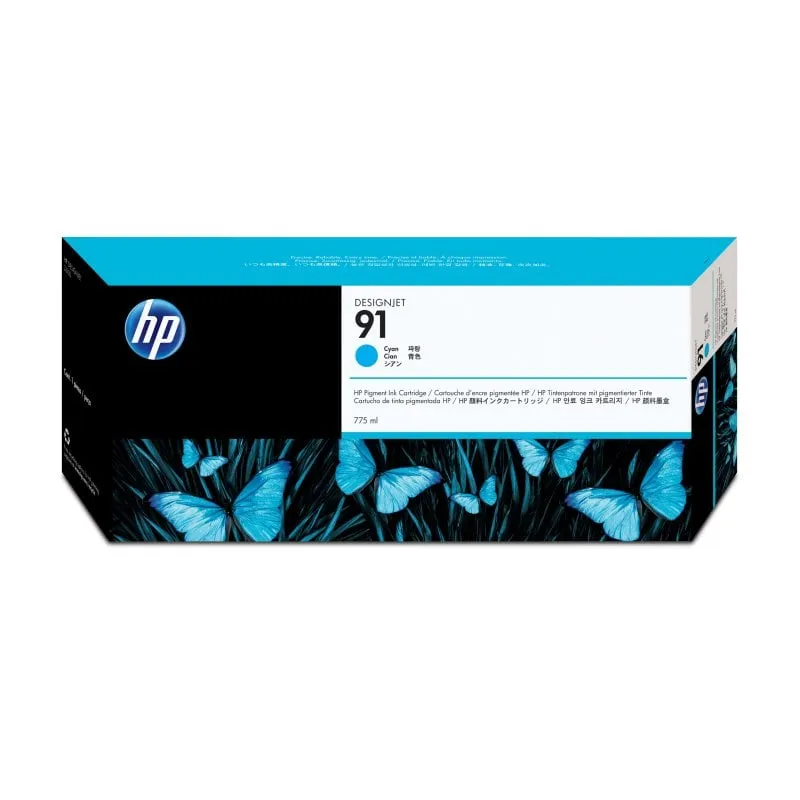 HP 91 775 ml pigmentblekkpatron med Vivera-blekk, cyan cartuccia d'inchiostro 1 pz - immagine 1