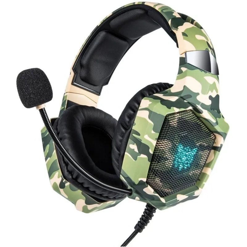 Cuffie da gioco Onikuma K8 mimetiche RGB - immagine 1