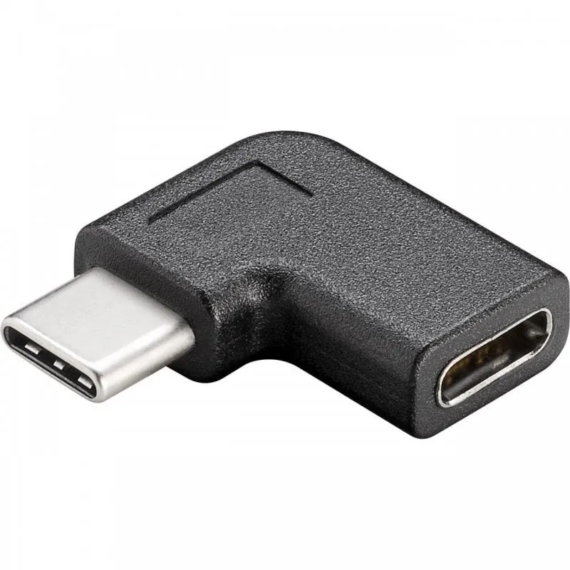 Adattatore Goobay da USB-C a USB-C 90º Maschio/Femmina Nero - immagine 1