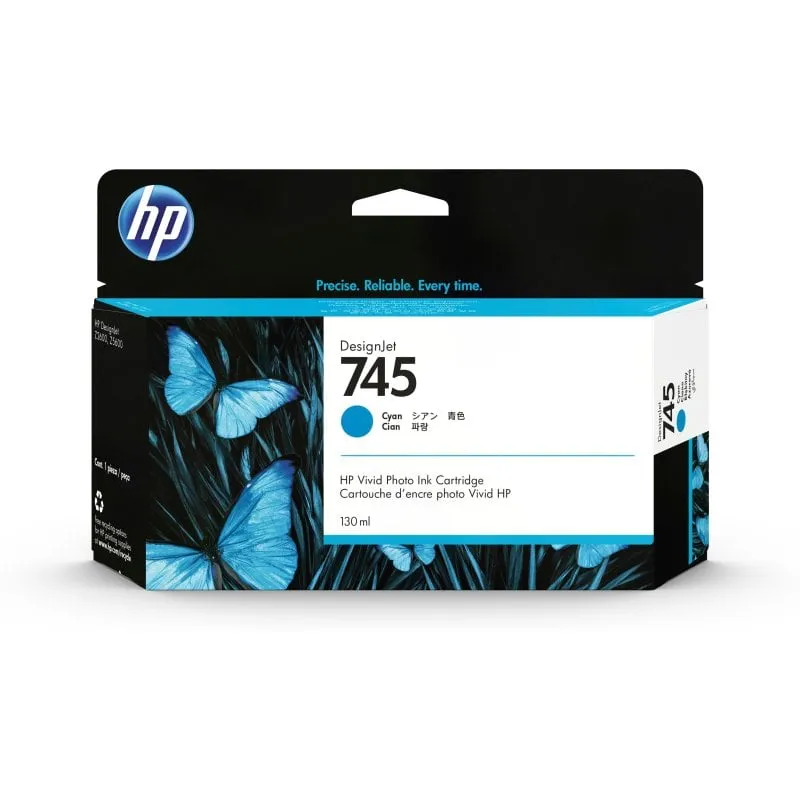 HP Cartuccia Inchiostro Ciano DesignJet 745, 130 ml - immagine 1
