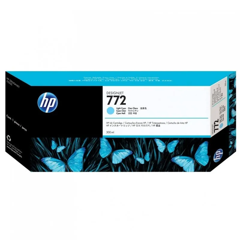 HP Cartuccia inchiostro ciano chiaro DesignJet 772, 300 ml - immagine 1