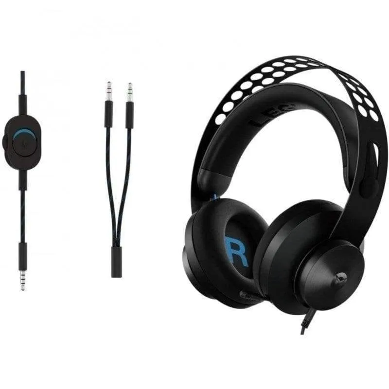 Auricolari Lenovo Legion H300 con cavo Jack 3,5mm Gaming con Cancellazione Rumore Microfono Neri - immagine 1