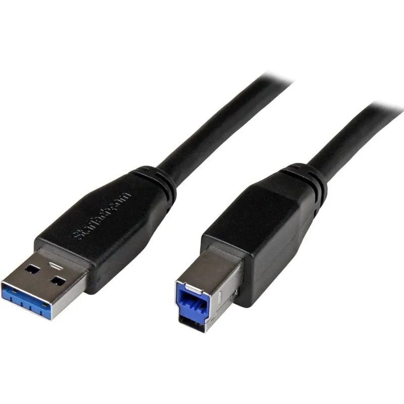 StarTech.com USB3SAB5M cavo USB USB 3.2 Gen 1 (3.1 Gen 1) USB A USB B Nero - immagine 1