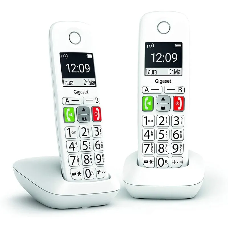 Telefono Cordless Gigaset E290 Duo Bianco - immagine 1
