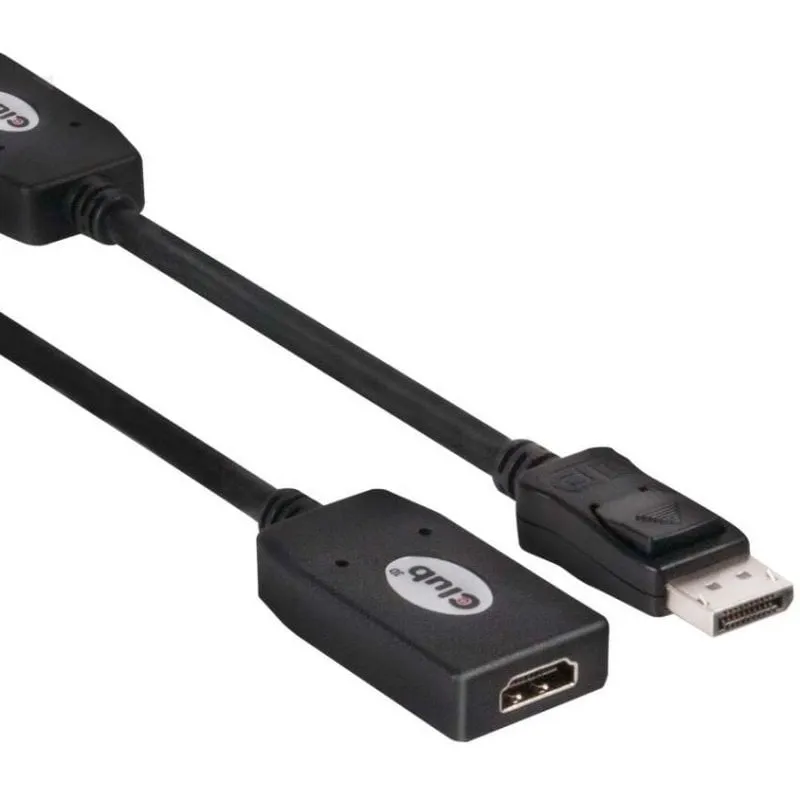 Cavo adattatore Club 3D DisplayPort 1.1 a HDMI 1.3 maschio/femmina da 13 cm nero - immagine 1