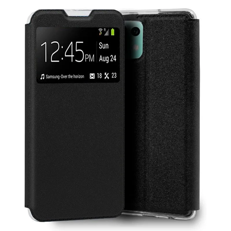 Custodia Flip Cover nera liscia e fresca per Xiaomi Mi 11 Lite/Mi 11 Lite 5G - immagine 1