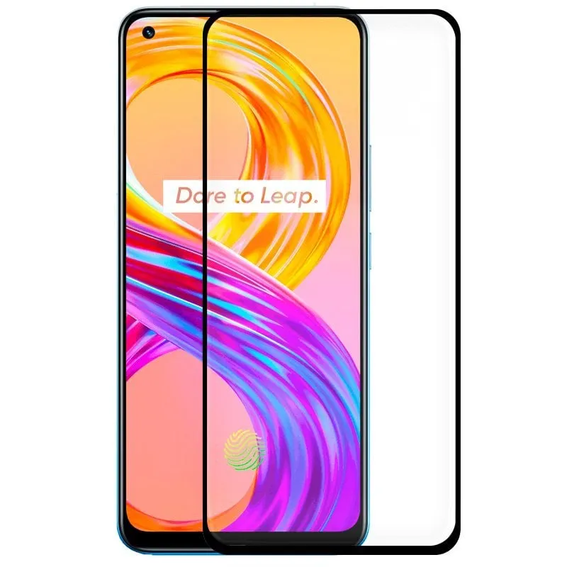 Fantastica protezione in vetro temperato nero 3D per Realme 8/8 Pro - immagine 1