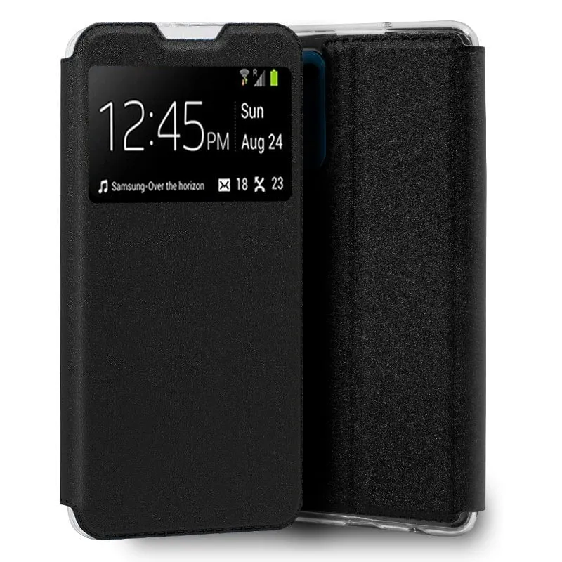 Custodia Flip Cover nera liscia e fresca per Oppo Find X3 Lite - immagine 1