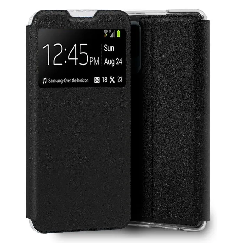 Custodia Flip Cover nera liscia e fantastica per Realme 8/8 Pro - immagine 1