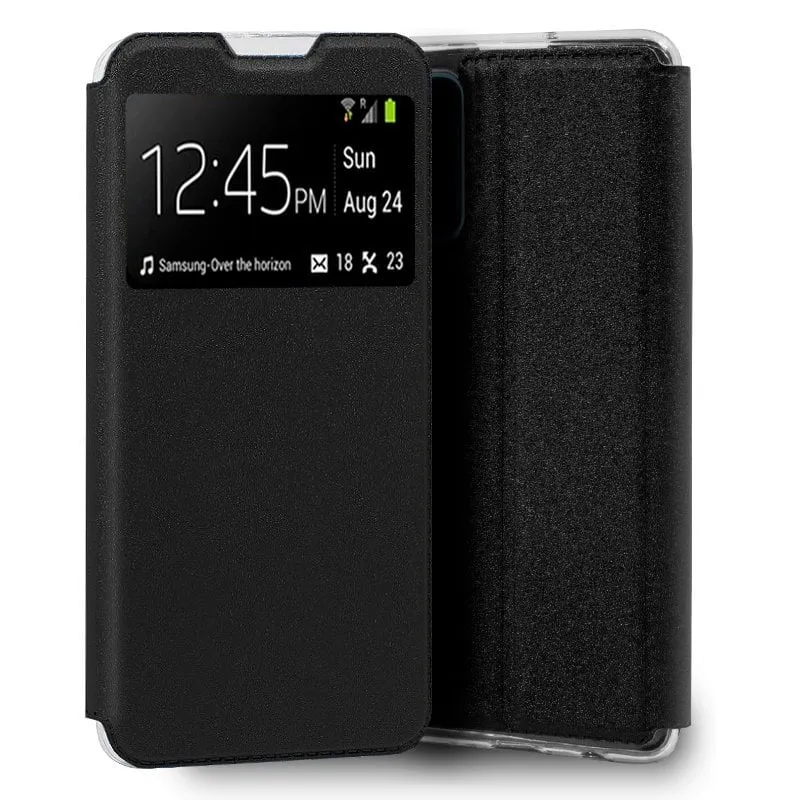 Custodia Flip Cover nera liscia e fantastica per Realme 8 5G - immagine 1