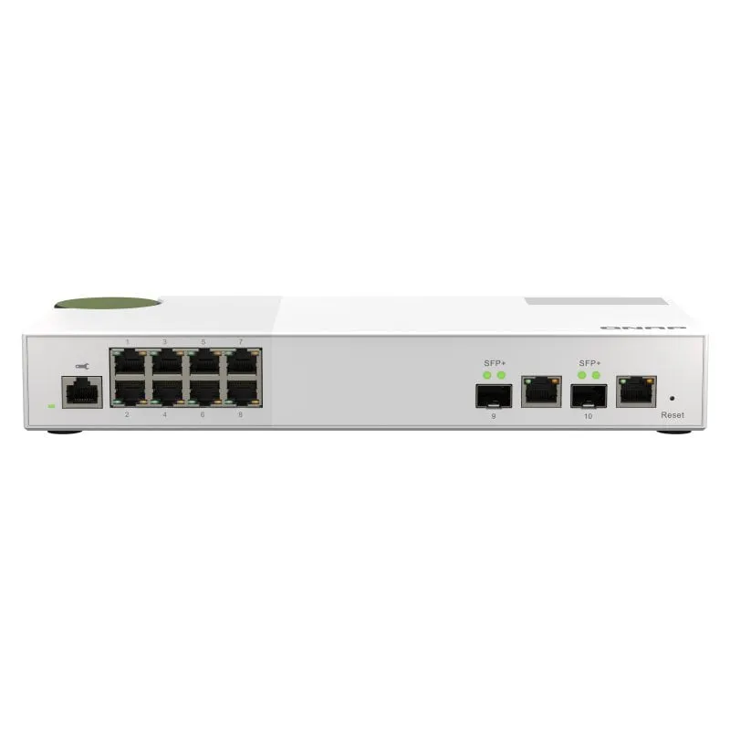 QNAP QSW-M2108-2C switch di rete Gestito L2 2.5G Ethernet (100/1000/2500) Grigio, Bianco - immagine 1
