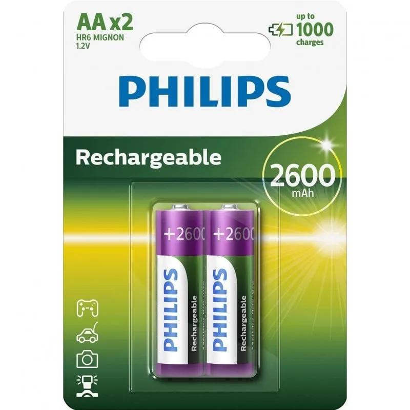 Philips Rechargeables Batteria R6B2A260/10 - immagine 1