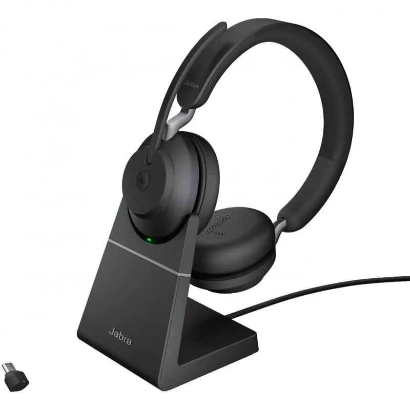 Jabra Evolve2 65, Stereo Auricolare Wireless A Padiglione Ufficio USB tipo-C Bluetooth Nero - immagine 1