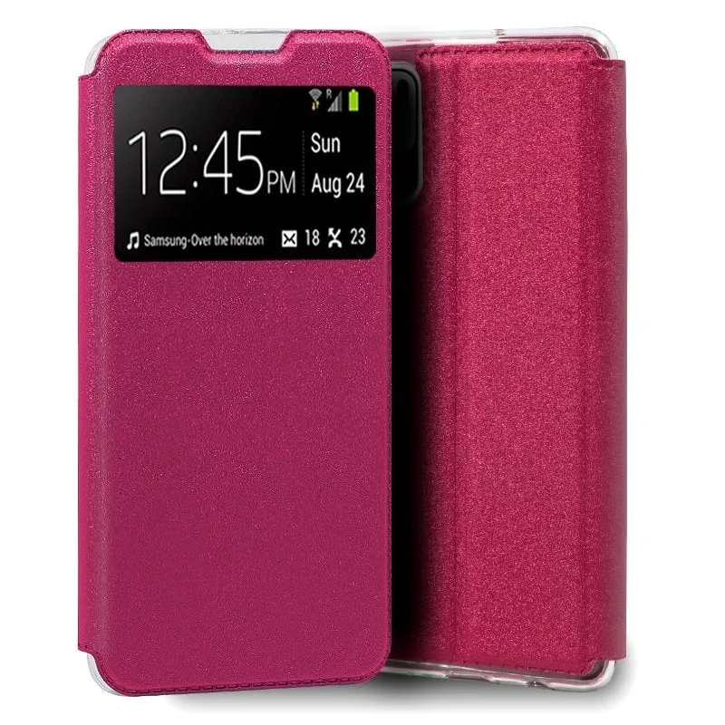 Custodia Flip Cover rosa tinta unita per Xiaomi Redmi Note 10 5G / Pocophone M3 Pro 5G - immagine 1