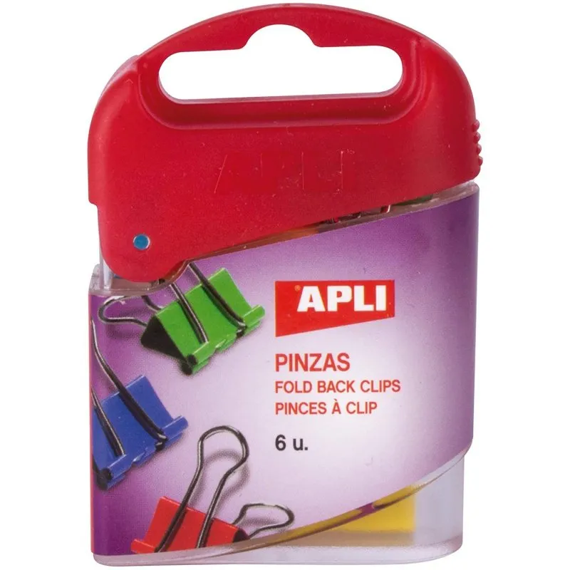 Apli Confezione da 6 Graffette Pieghevoli Colori Assortiti - immagine 1