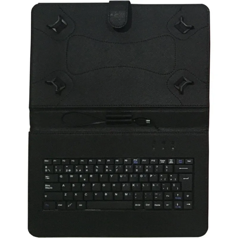 Talius CV-3006 Custodia Nera con Tastiera MicroUSB per Tablet fino a 10" - immagine 1