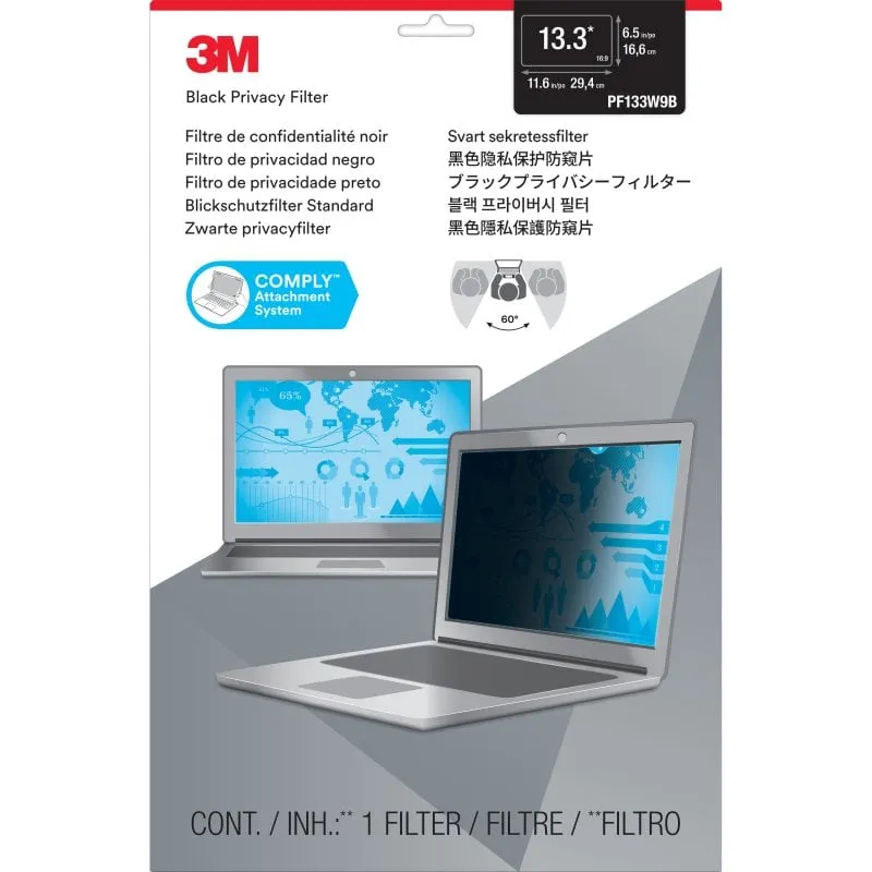 3M Filtro Privacy per laptop widescreen da 13,3" - immagine 1