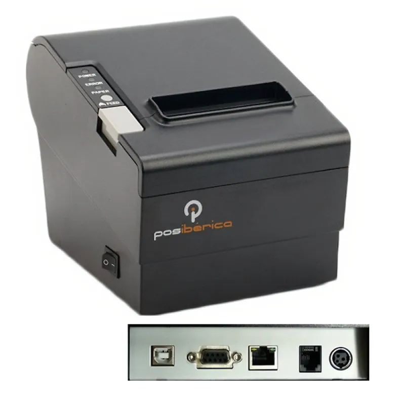 Stampante per biglietti USB Posiberica P80 Plus nera - immagine 1