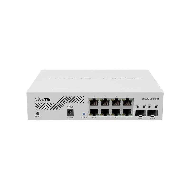 Switch MikroTik CloudSmart 610-8G-2S+IN 8 porte Gigabit + 2 SFP+ - immagine 1