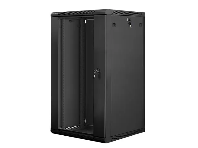 Armadio Lanberg WF01-6622-10B 22U 60kg Nero con Serratura e Montaggio a Parete - immagine 1