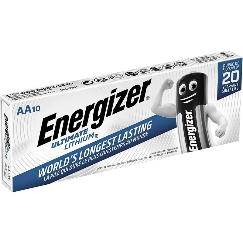 Confezione da 10 batterie AA Energizer Ultimate al litio - immagine 1