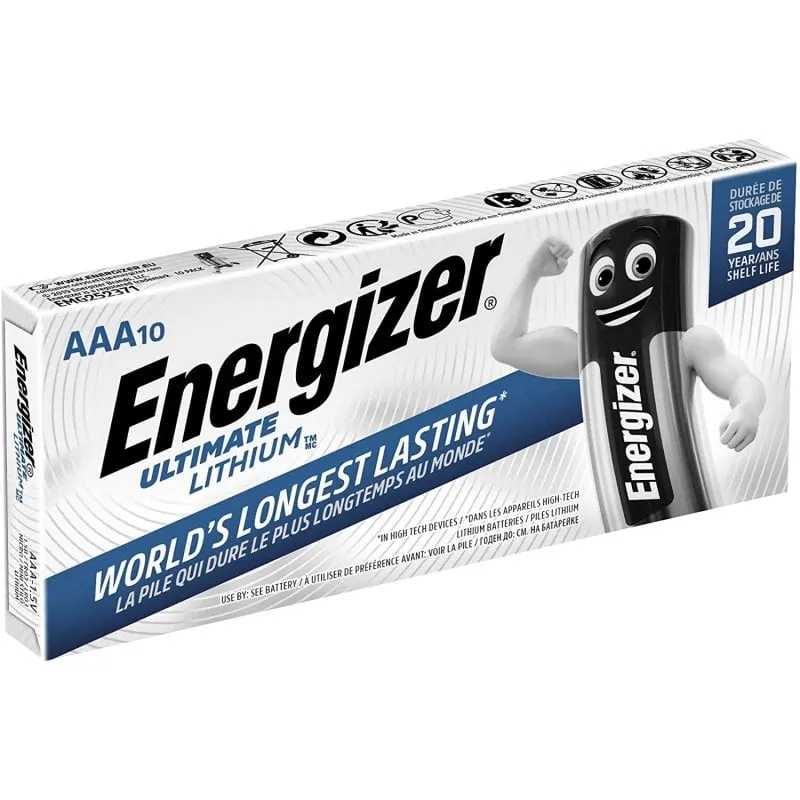 Confezione da 10 batterie AAA Energizer Ultimate al litio - immagine 1