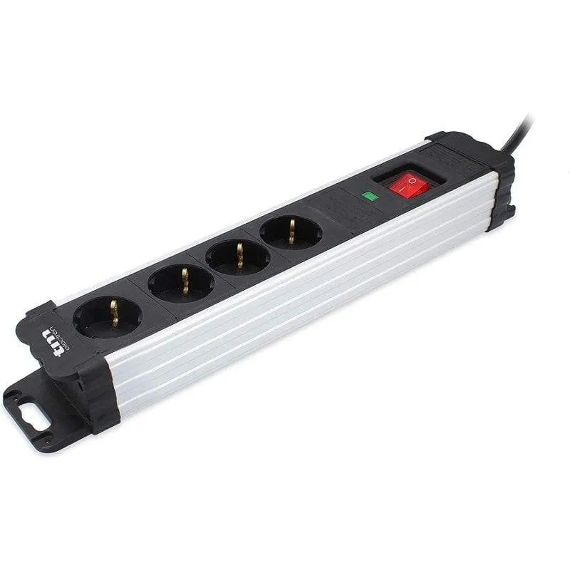 Multipresa TM Electron 4 prese protezione sovratensione cavo 1,4 m interruttore grande - immagine 1