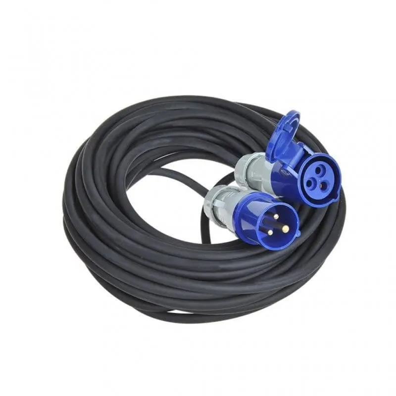 Cavo ProPlus Estensione Alimentazione CEE 20m Nero Blu IP44 16A - immagine 1
