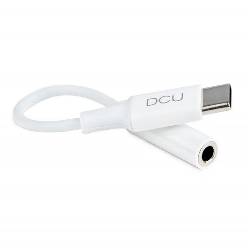 Adattatore DCU Tecnologic da USB-C a jack da 3,5 mm maschio/femmina bianco - immagine 1