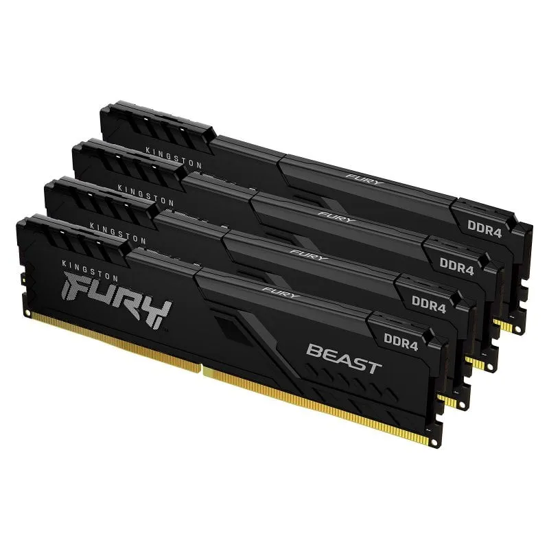 Kingston Technology FURY 64GB 3600MT/s DDR4 CL18 DIMM (Kit da 4) Beast Black - immagine 1