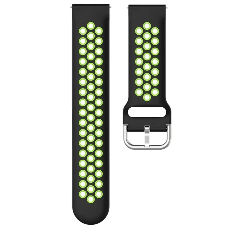 Cool cinturino in caucciù universale nero-verde 20mm per Amazfit Bip/GTS/Bip Lite/Huawei/Samsung/Cool Oslo - immagine 1