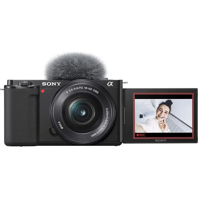 Sony α Alpha ZV-E10L - Mirrorless Vlog ad ottiche intercambiabili, sensore APS-C e obiettivo Power Zoom 16-50mm f / 3.5-5.6 (schermo ad angolazione variabile per vlog, video 4K, Real-time Eye Autofocus) - immagine 1