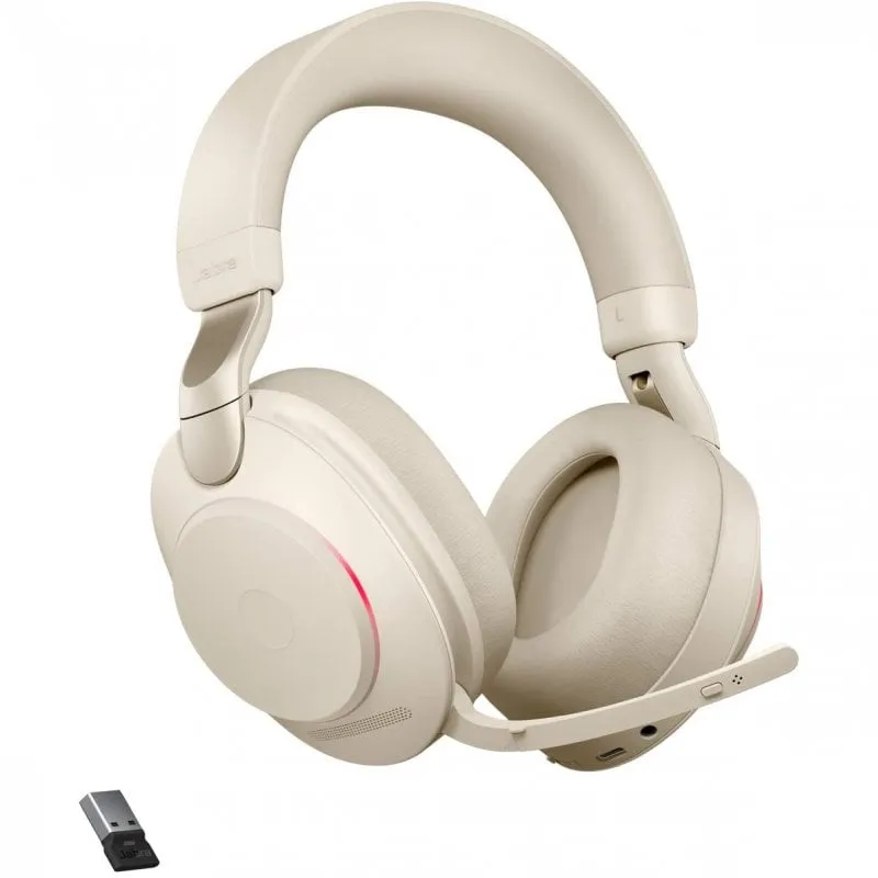 Jabra Evolve2 85, UC Stereo Auricolare Con cavo e senza cavo A Padiglione Ufficio USB tipo A Bluetooth Beige - immagine 1