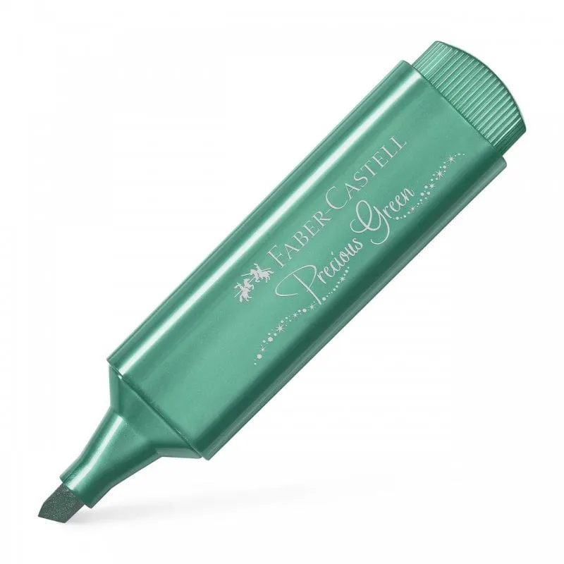 Faber Castell Textliner 46 Scatola da 10 pennarelli fluorescenti verde metallizzato - immagine 1