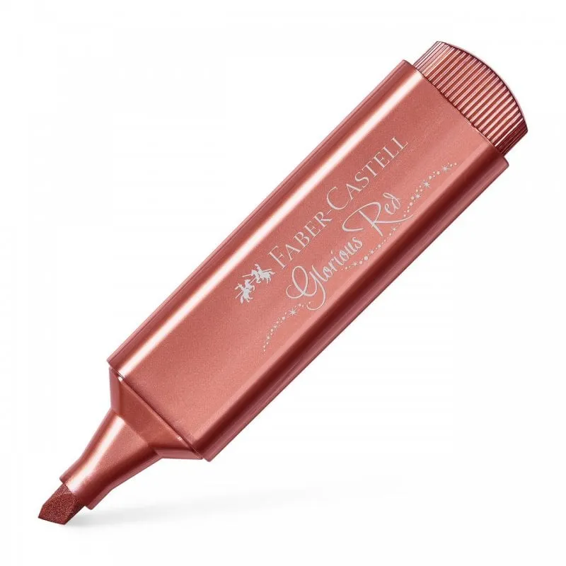 Faber Castell Textliner 46 Scatola da 10 pennarelli fluorescenti rossi metallizzati - immagine 1