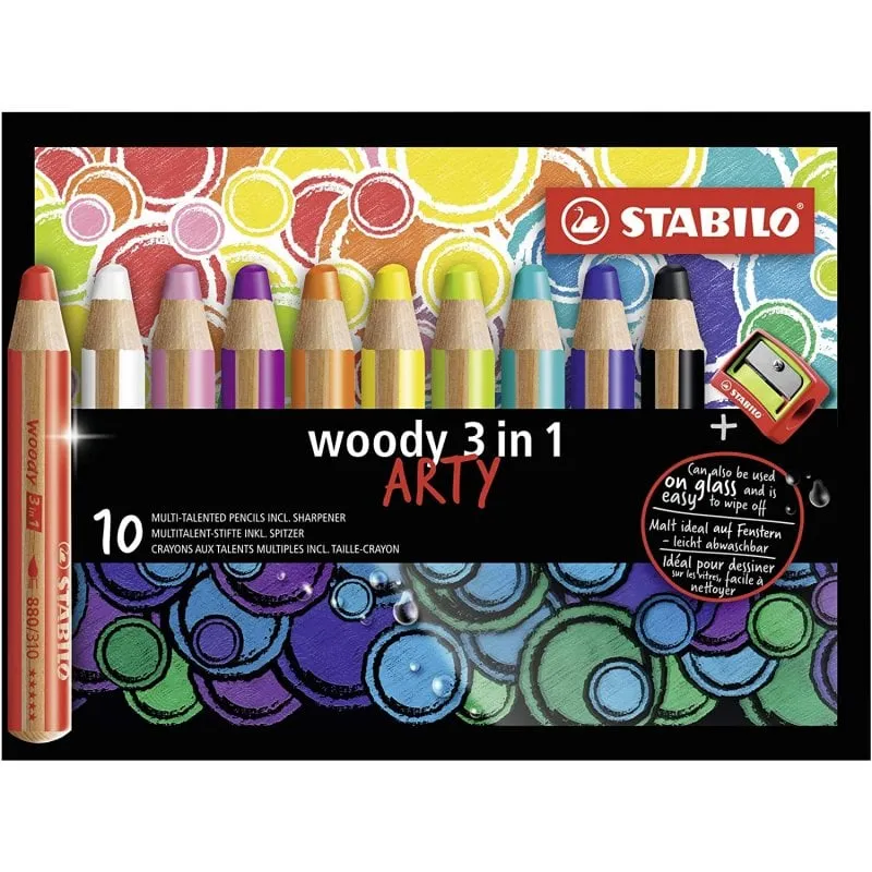 Matite e temperamatite multitalento STABILO Woody Arty 10 - immagine 1