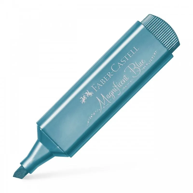 Faber Castell Textliner 46 Confezione da 10 pennarelli fluorescenti blu metallizzato - immagine 1